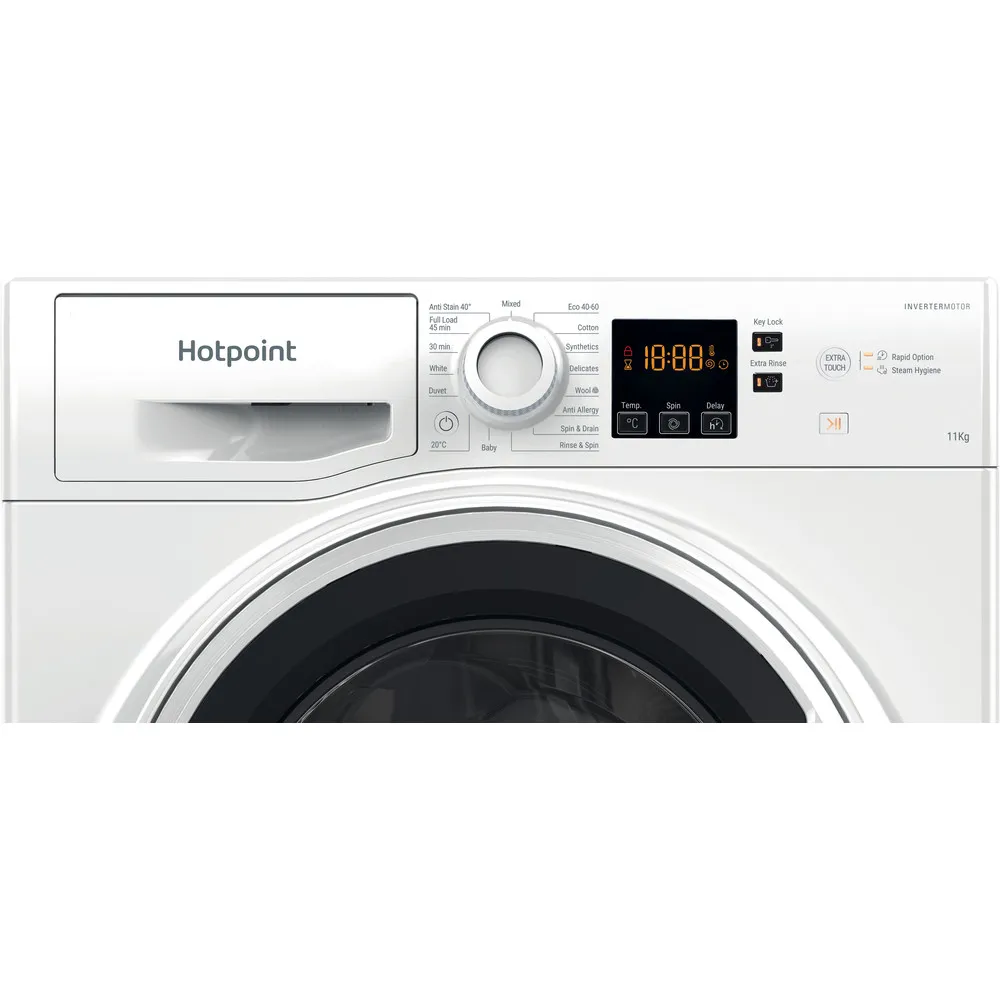Hotpoint NSWA 1146 WW UK - White 11KG Washing Machine - 1400 RPM - A energy - Image 2