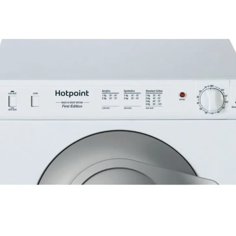Hotpoint NV4D 01 P (UK) - White 4KG Vented Dryer - C energy - Image 2
