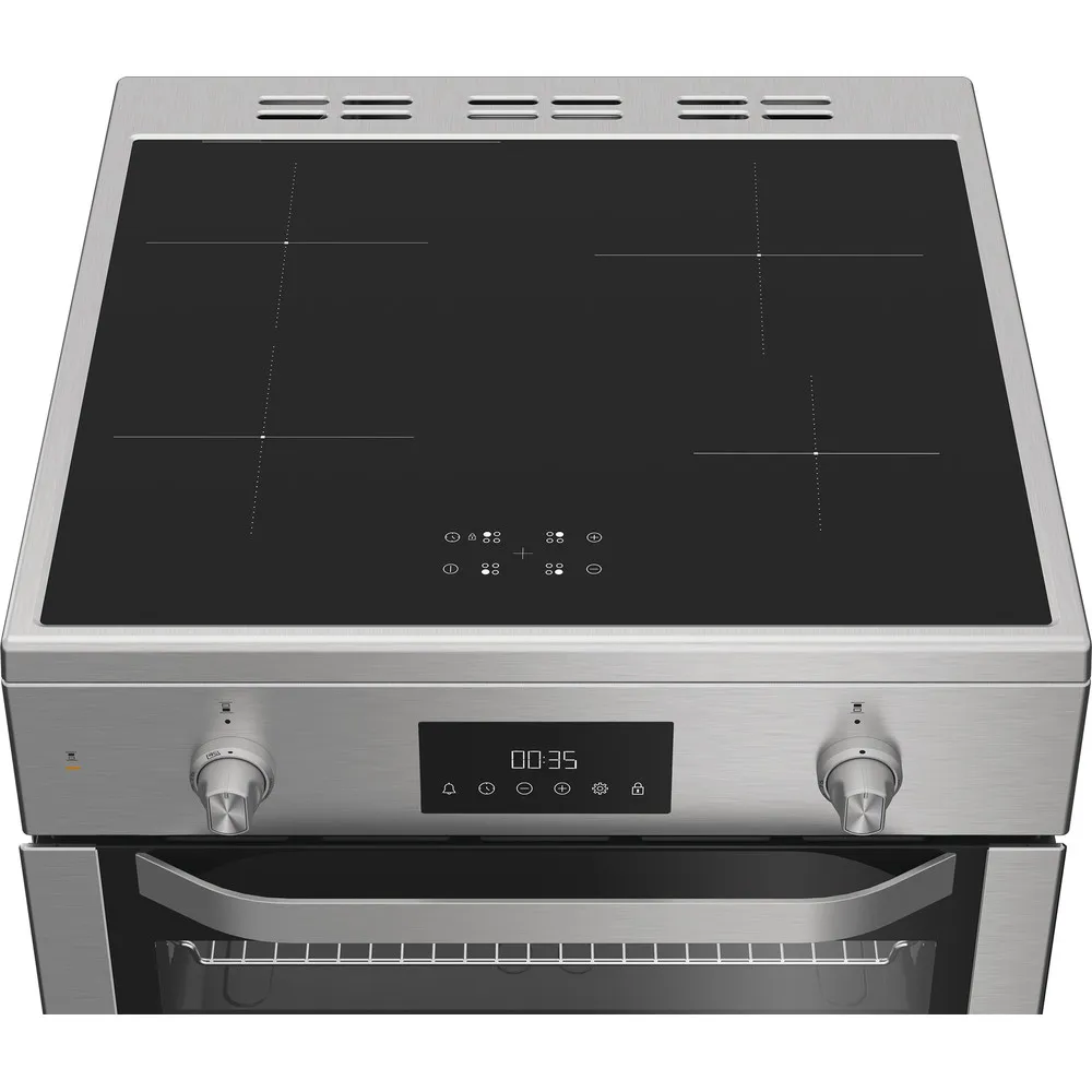 Hotpoint HFE6IDC2AX - Stainless Steel 60cm Electric Double Cooker with Induction Hob - A Energy Rating - Image 2