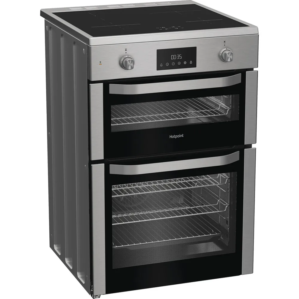 Hotpoint HFE6IDC2AX - Stainless Steel 60cm Electric Double Cooker with Induction Hob - A Energy Rating - Image 4