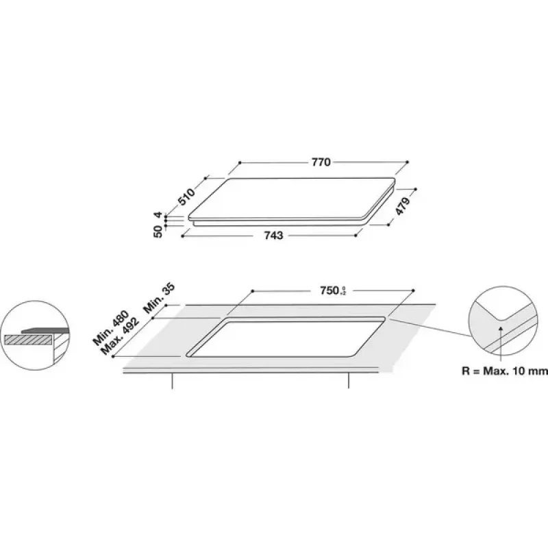Hotpoint TB 3977B BF - Black 4 Zone Induction Hob - Image 4