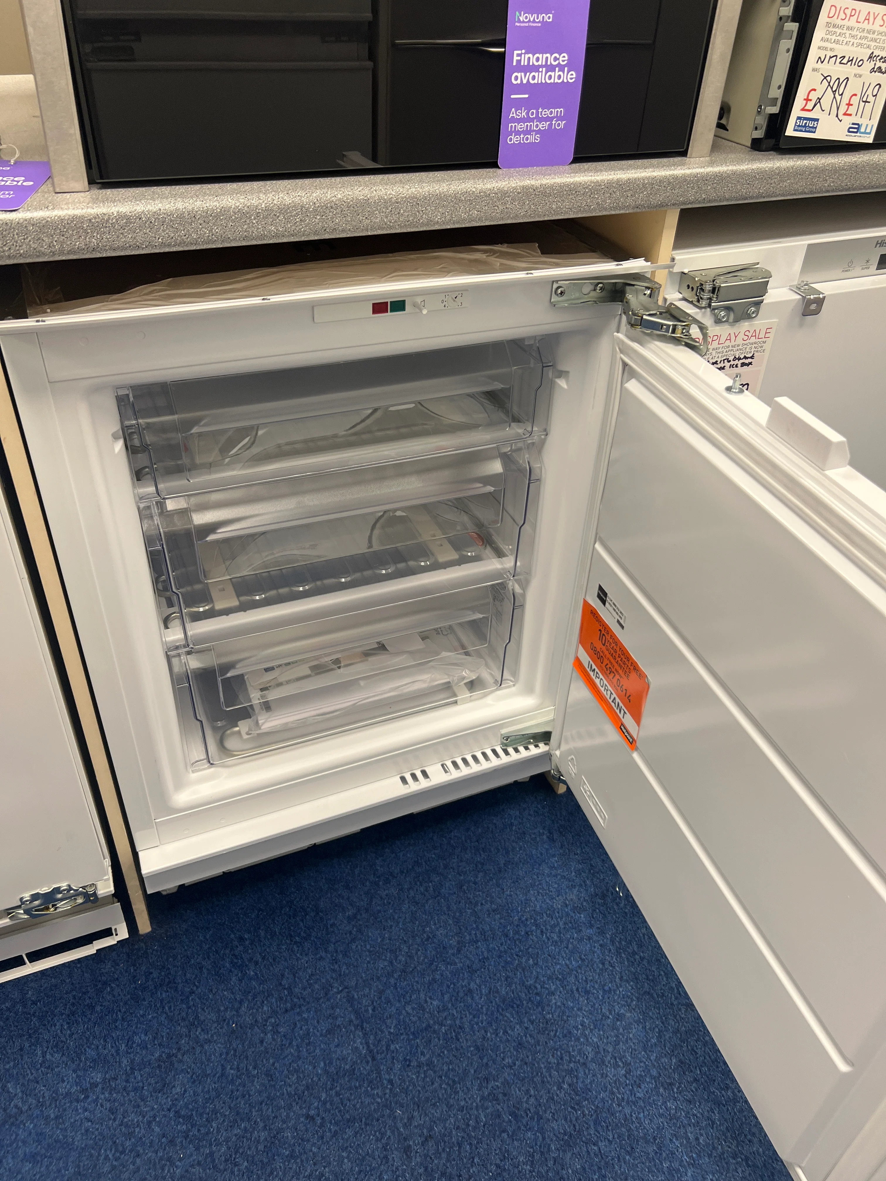 Hotpoint HZ A1.UK 1 Built In Undercounter Freezer - Ex Display - Image 2