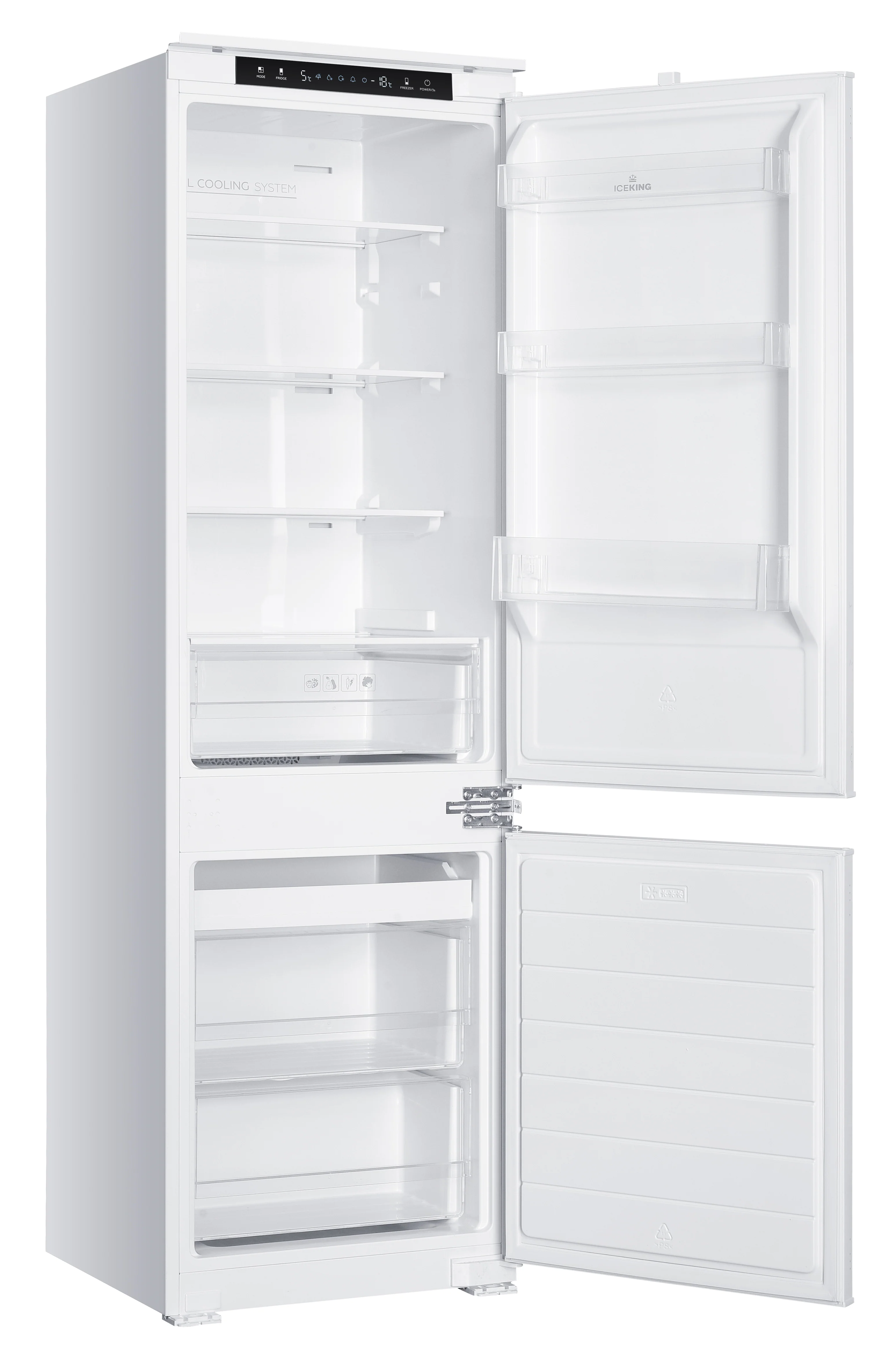 Iceking IKBI7030TFF - White Built in Frost Free Fridge Freezer - E energy - Image 8