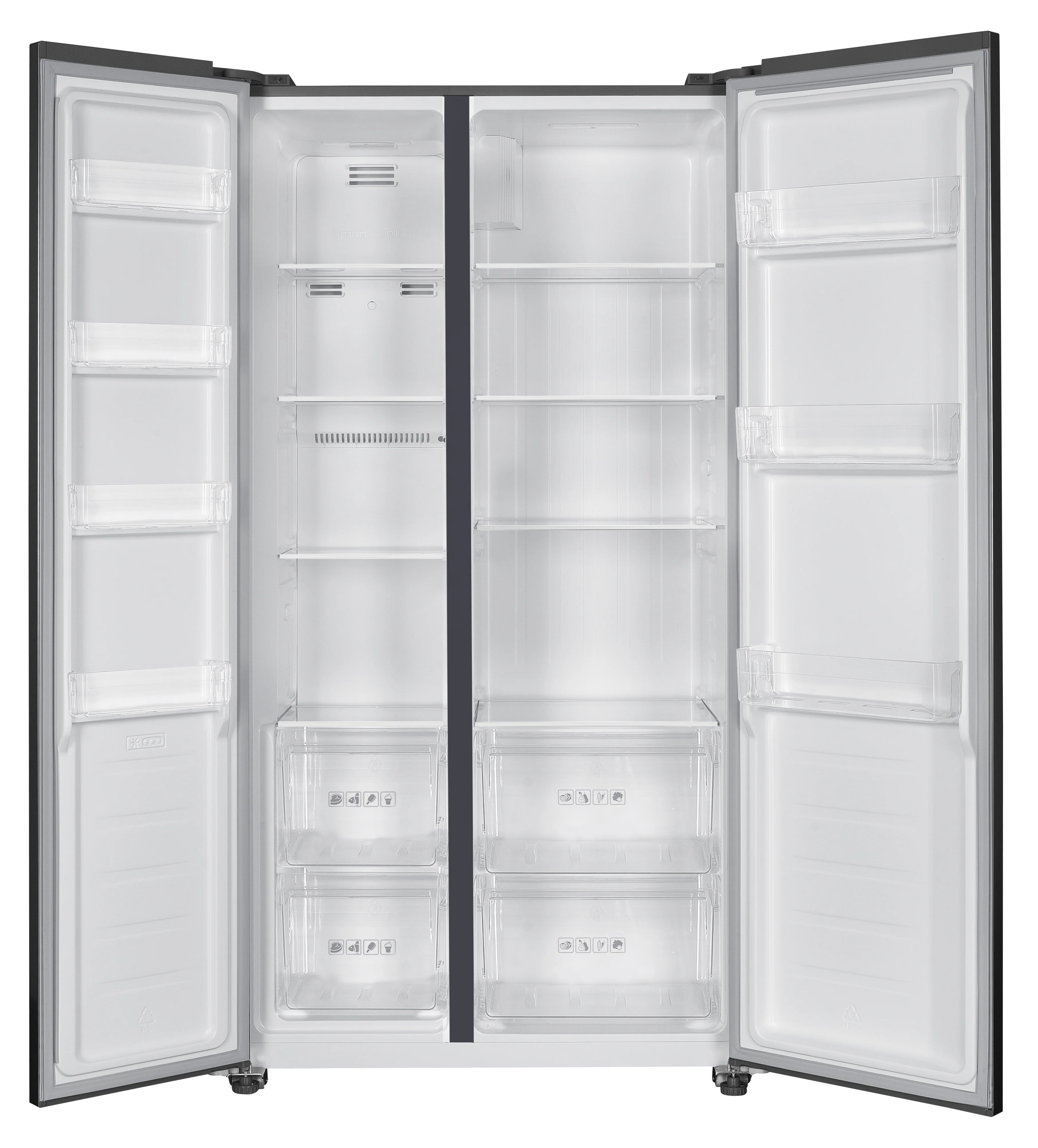 Iceking IKSBS442IX - Grey American Fridge Freezer - 442L - E Energy Rating - Image 2