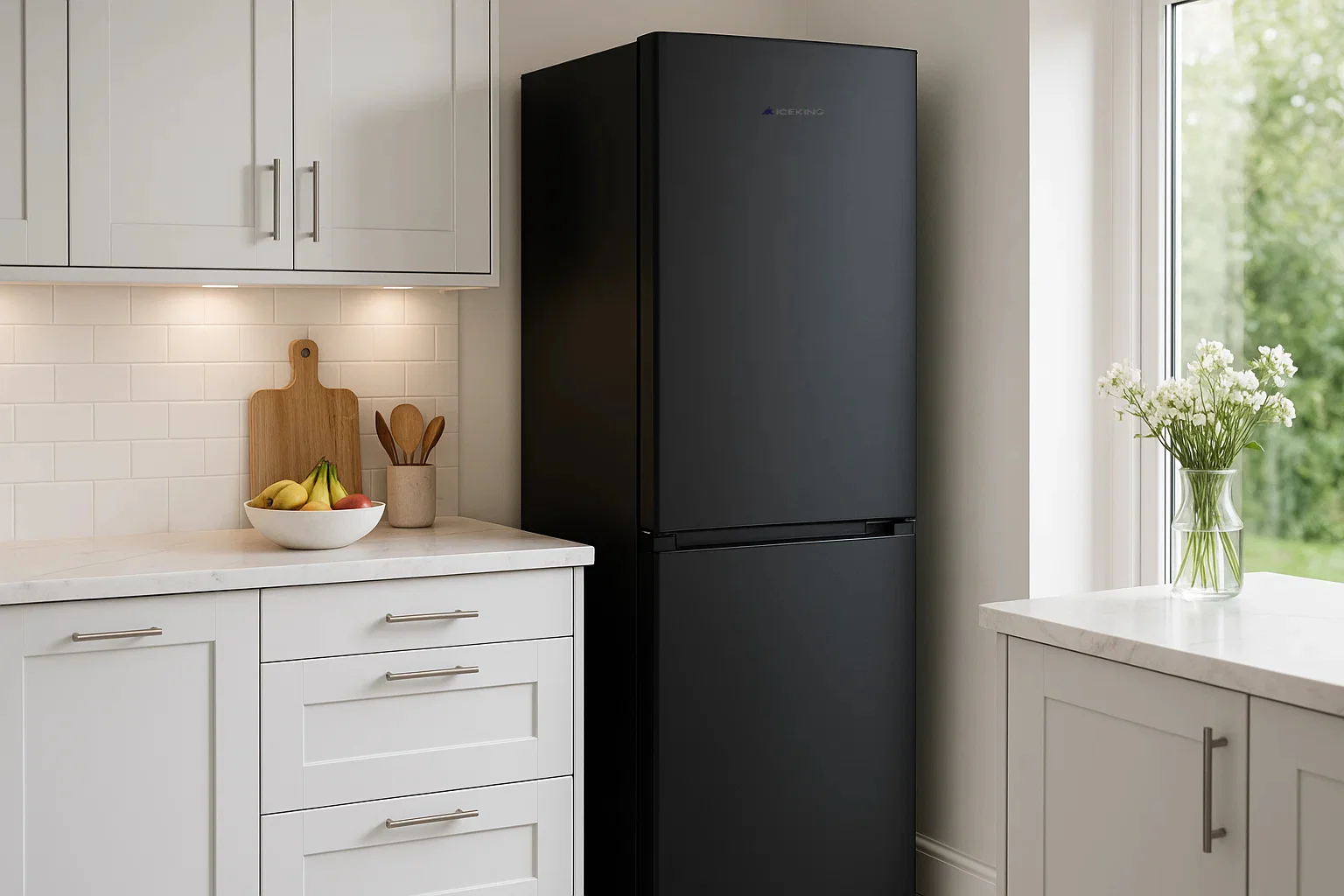Iceking IQ30-NF1855BL - Black Total No Frost Fridge Freezer - 247L - E Energy Rating - Image 3