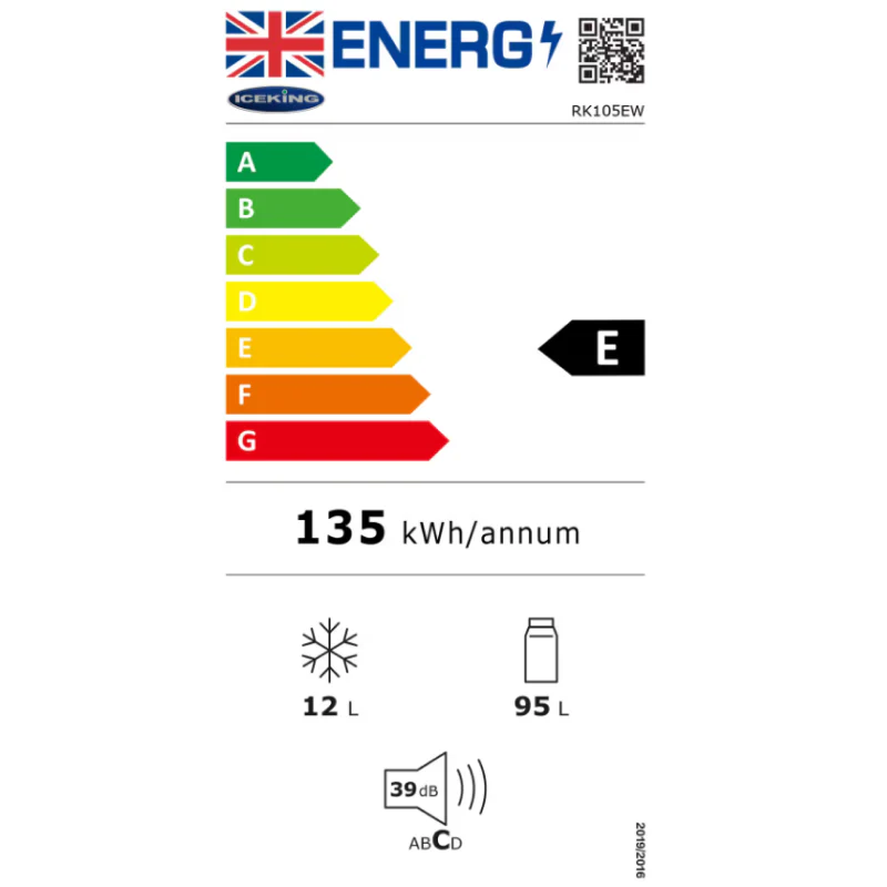 Iceking RK105EW - White Freestanding Fridge with Icebox - E energy - Image 3
