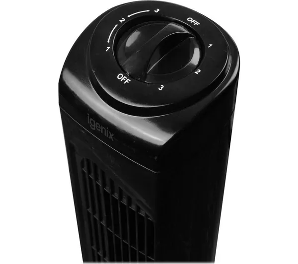 Igenix DF0029BL - Black Tower Fan - 29 Inch - 3 Speeds - 40W - Image 2