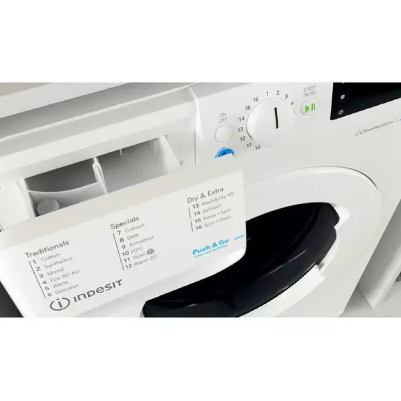 Indesit BDE 107625X W UK N - White 10KG/7KG Washer Dryer - 1600 RPM - B energy - Image 4
