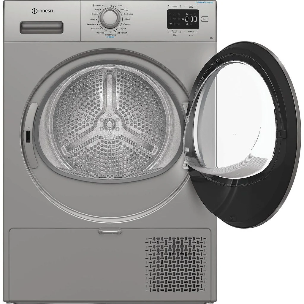 Indesit C YSD 82D SS UK - Silver 8KG Heat Pump Tumble Dryer - A+ Energy