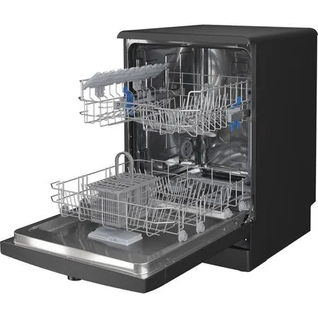 Indesit D2F HK26 B UK - Black Freestanding Dishwasher - E energy - Image 3