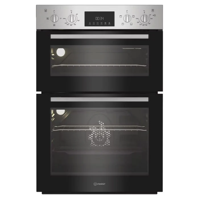 Indesit DII 10D IX - Stainless Steel Double Oven - 69L Main Oven - A Energy