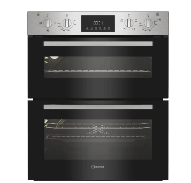 Indesit DUI 10D IX - Stainless Steel Double Oven - Built Under Electric - A/A Rated