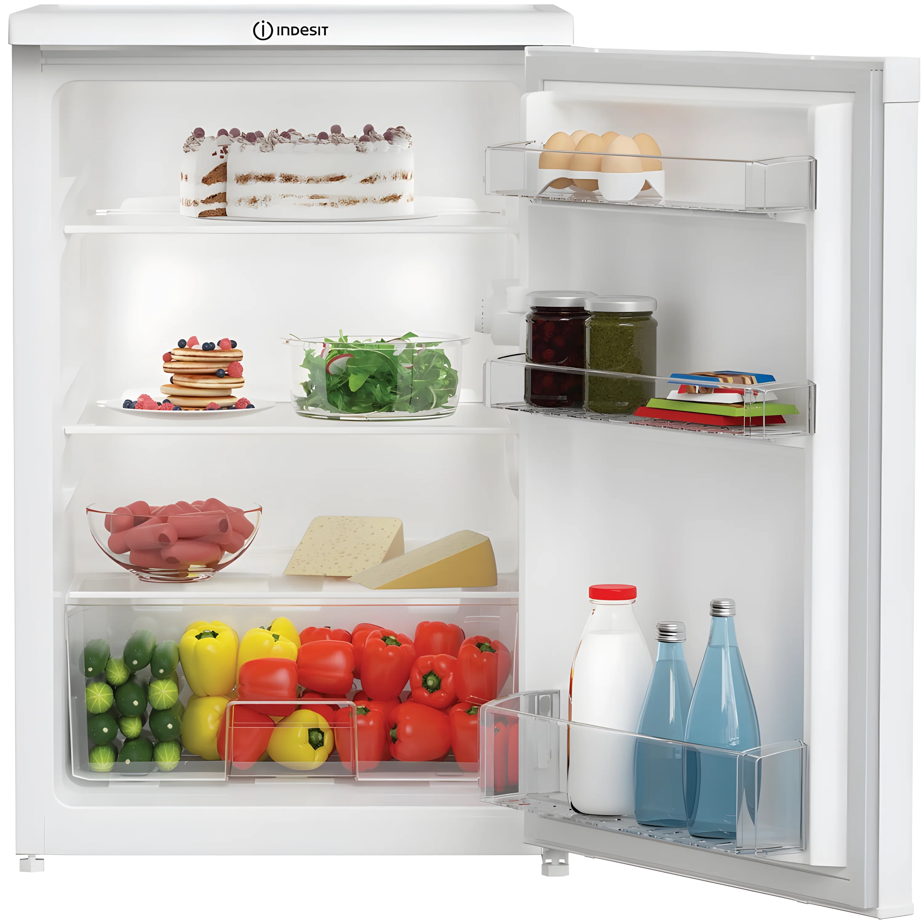 Indesit I55R1 112W UK - White Under Counter Larder Fridge - 128L - E energy - Image 3