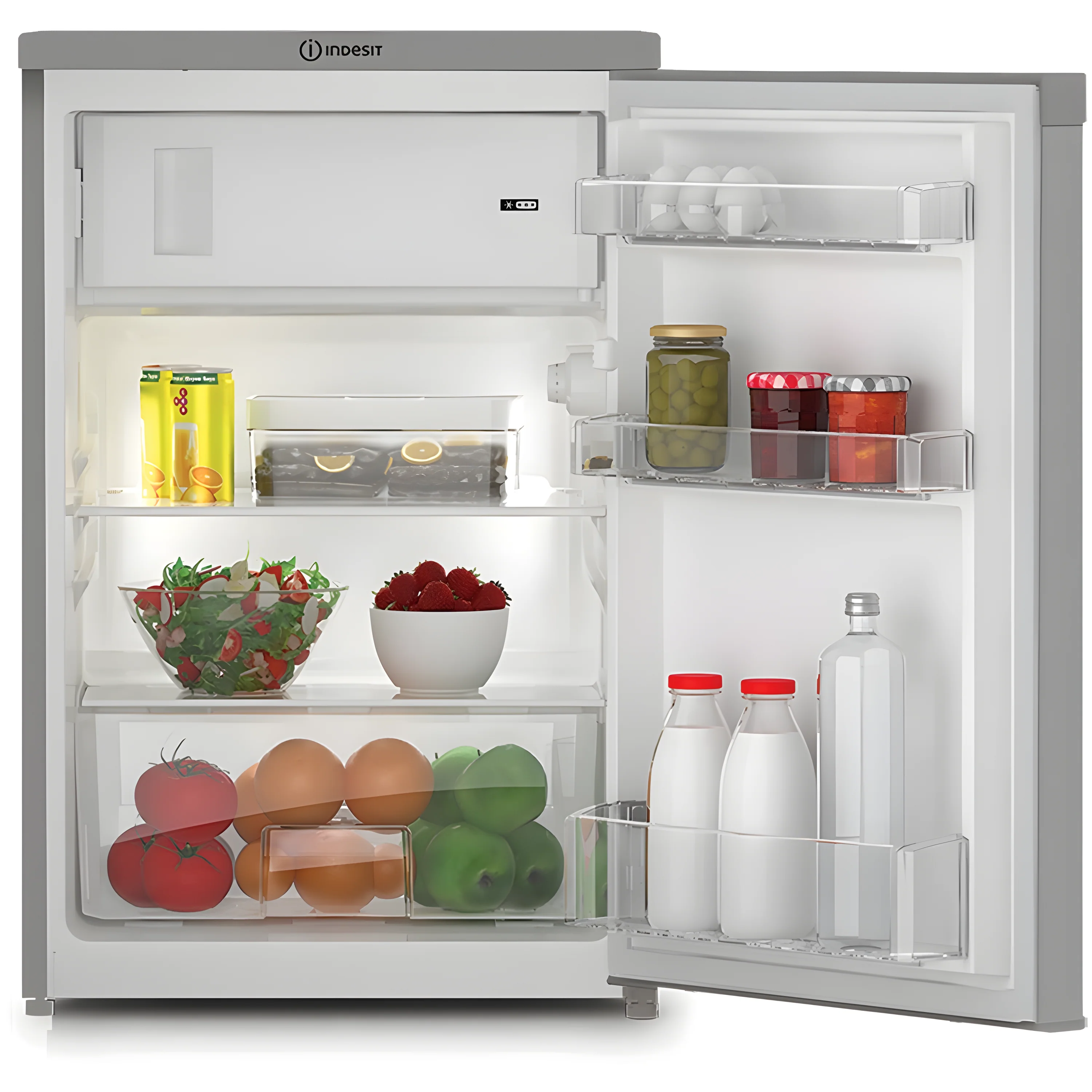 Indesit I55V1 112S UK - Silver Under Counter Fridge with Ice Box - 101L Capacity - E Energy Rating - Image 3