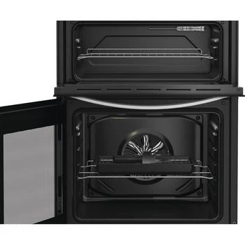 Indesit IDE6VMB - Black Electric Double Cooker - 60cm Ceramic Hob - A Energy - Image 4