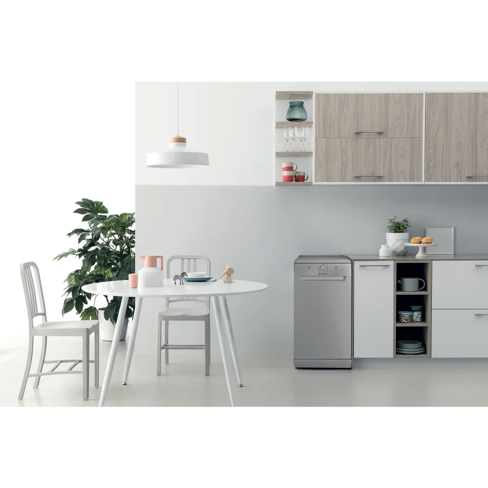 Indesit IN2FE10CS90SUK - Silver Slimline Dishwasher - 10 Place Settings - E Energy Rated - Image 5