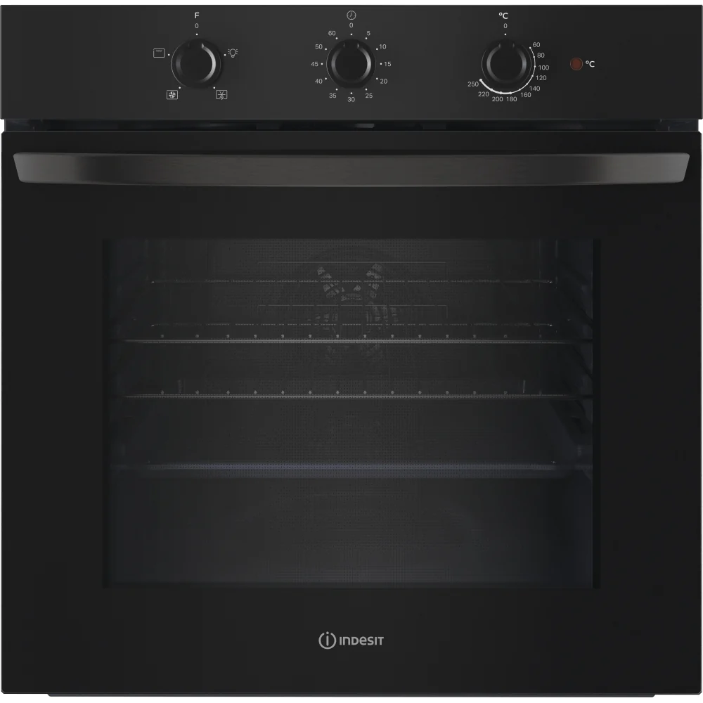 Indesit IO 233 B UK - Black Built-In Single Oven - 66L - A Energy Rated