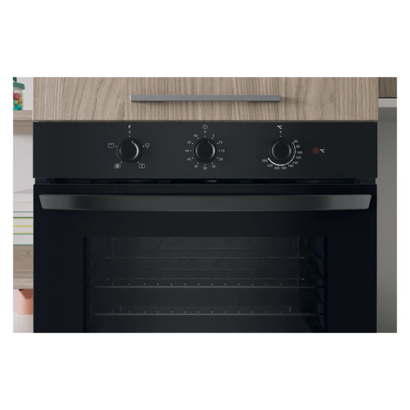 Indesit IO 232H B UK - Black Single Oven - 71L - A Energy - Image 2