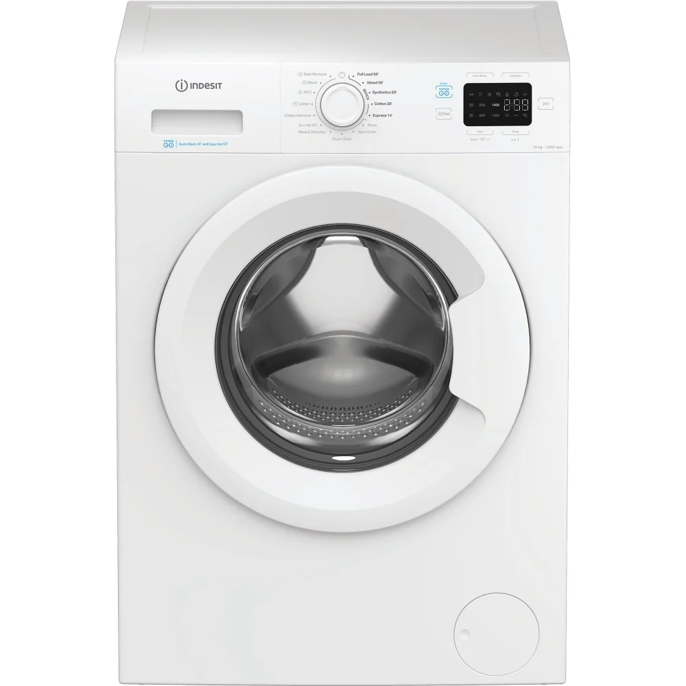 Indesit IP 1046 PUSH&GO UK - White 10KG Washing Machine - 1400 RPM - A Energy - Image 3