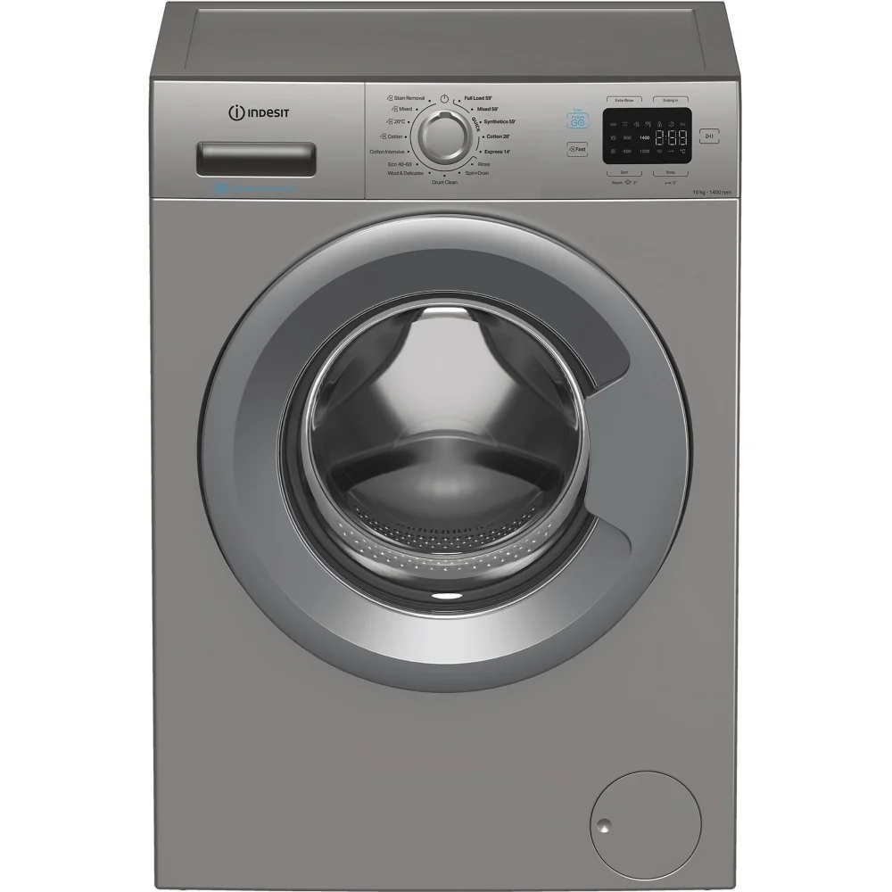 Indesit IP 1046S PUSH&GO UK - Silver 10KG Washing Machine - 1400 RPM - A energy - Image 4