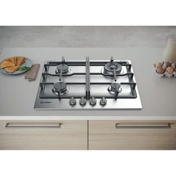 Indesit THP 641 W/IX/I - Stainless Steel 4 Burner Gas Hob - Image 3