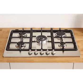 Indesit THP 751 W/IX/I - Inox Gas Hob - 73cm - 5 Burners - Image 2