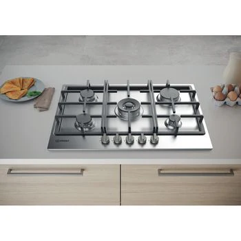 Indesit THP 751 W/IX/I - Inox Gas Hob - 73cm - 5 Burners - Image 3