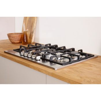 Indesit THP 751 W/IX/I - Inox Gas Hob - 73cm - 5 Burners - Image 4