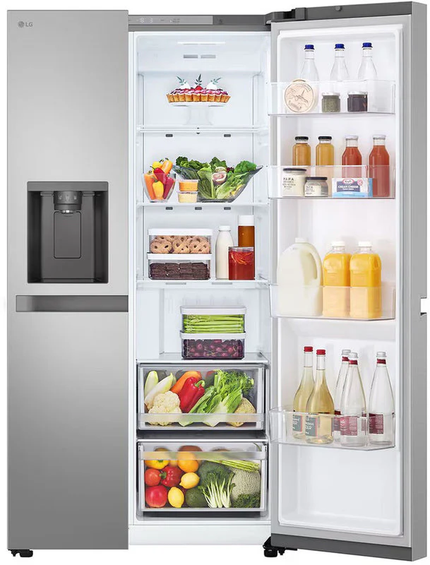 LG GSLC40PYPE - Prime Silver American Fridge Freezer - 417L Fridge/221L Freezer - E Rated - Image 2