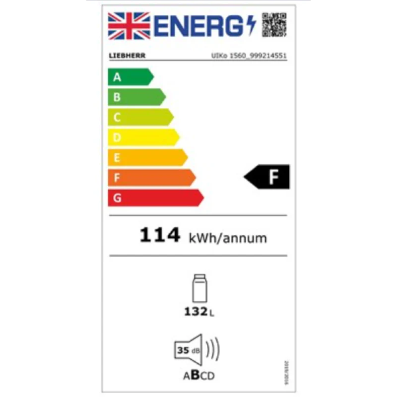 Liebherr UIKo1560 - White Built under Auto Defrost Fridge - F energy - Image 4