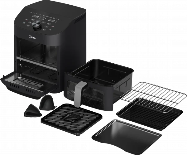 Midea MAF112B0BPKW - Black 11L Two-zone Air Fryer - 1900W - B energy - Image 2