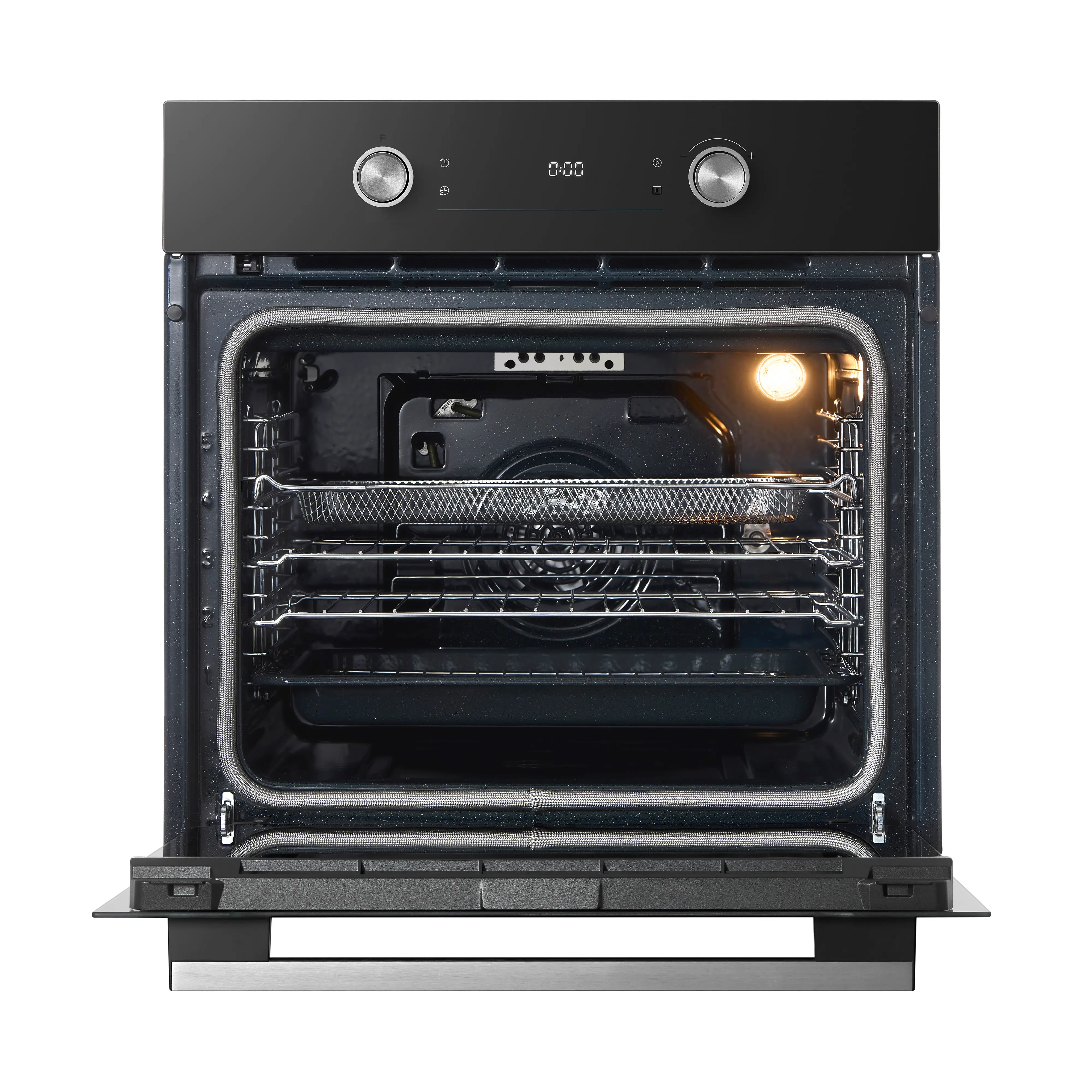 Midea MBO65P90E3-BK - Black 71L Built-in Single Oven - Pyrolytic Cleaning - A+ Energy - Image 4
