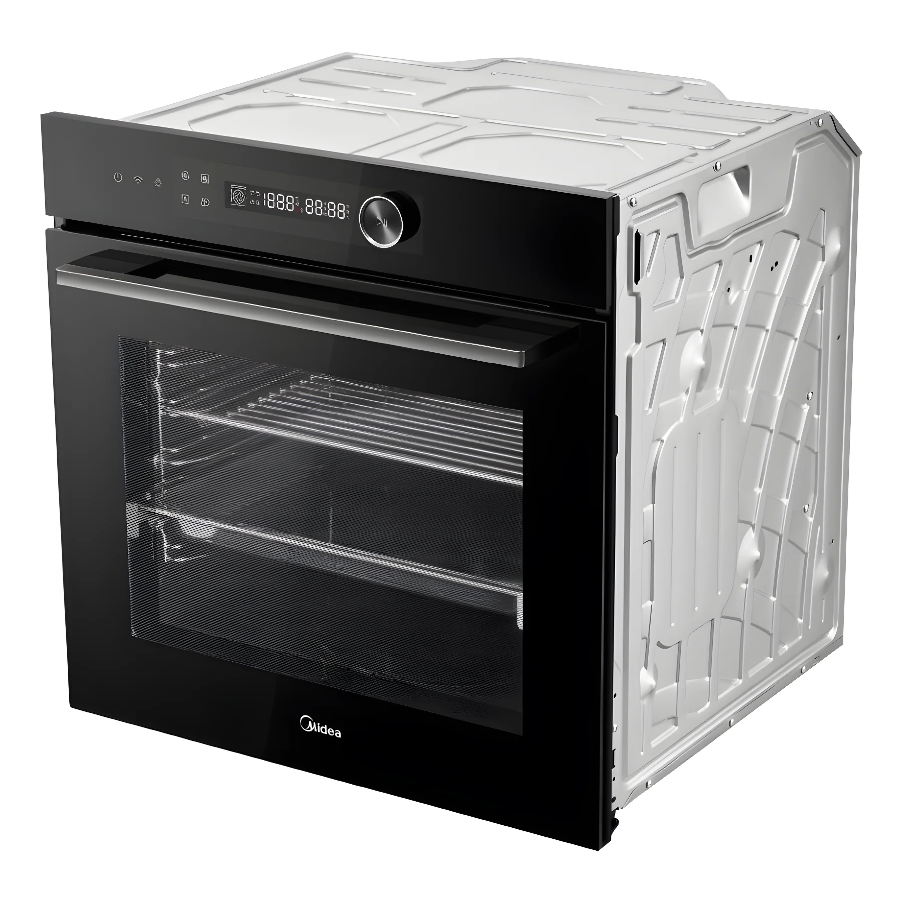 Midea MBO7NM30E4-BK - Black 72L Built-in Electric Single Oven - Hydrolytic Cleaning - A++ Energy - Image 2