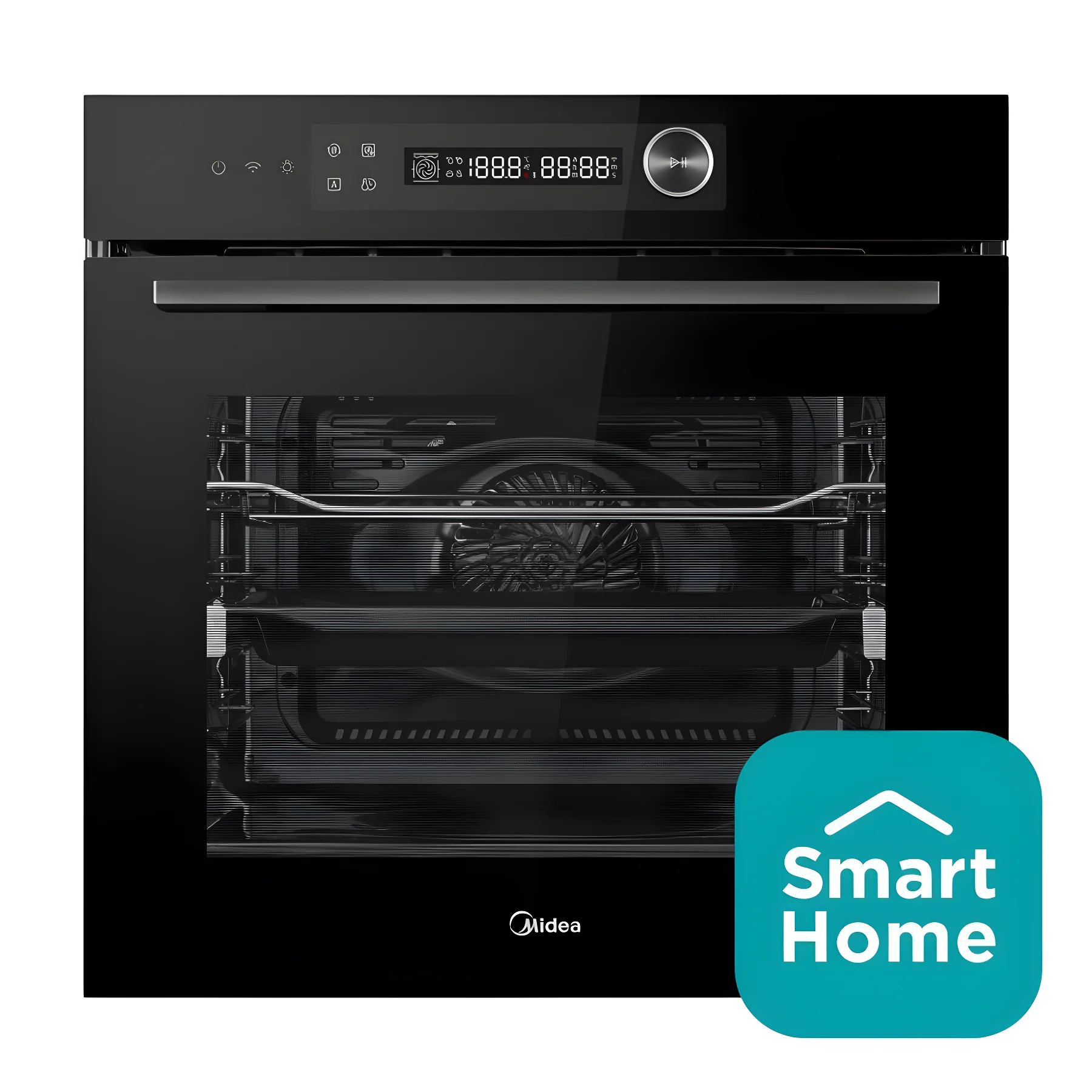 Midea MBO7NP30E4-BK - Black Built-In Electric Oven - 72L - A++ Energy