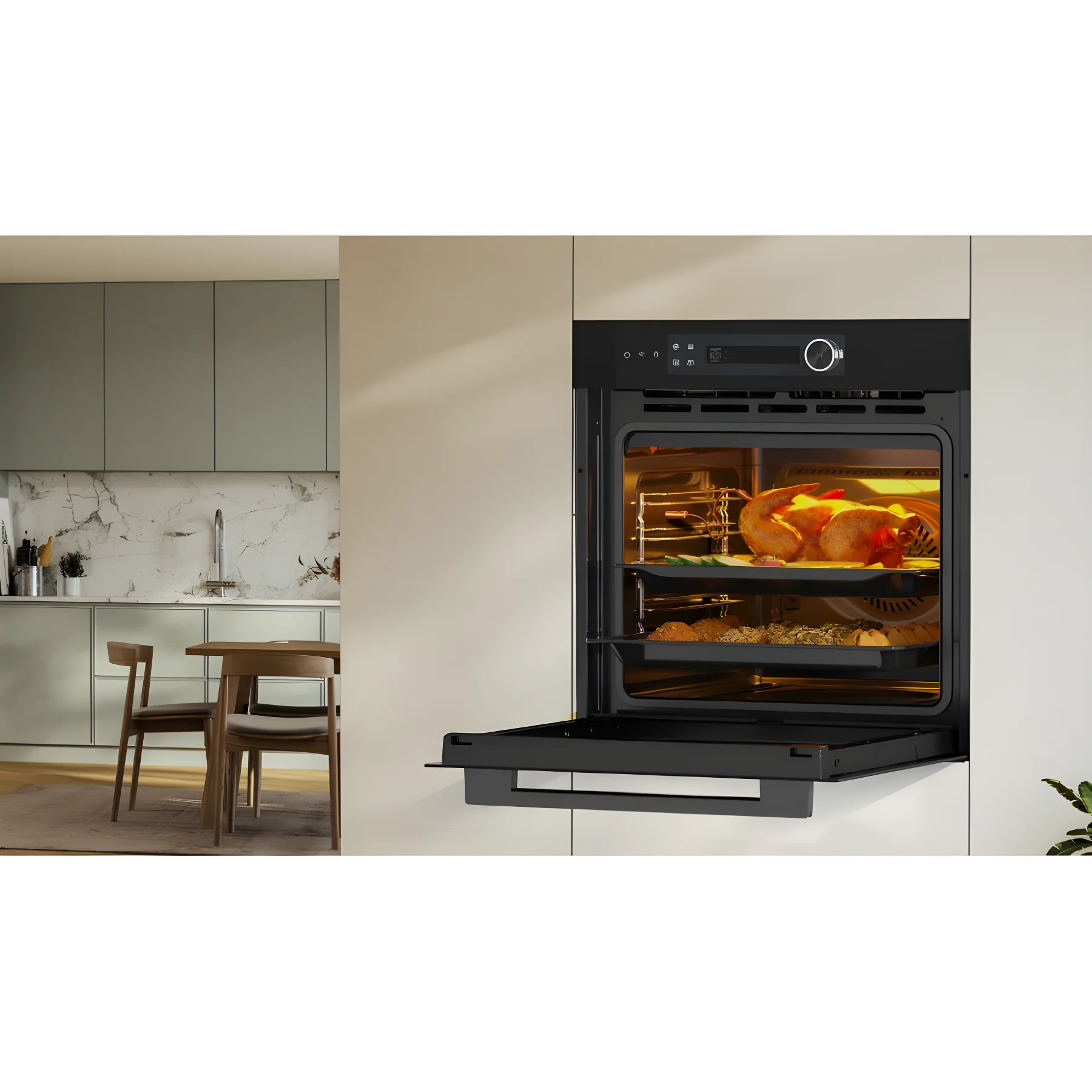 Midea MBO7NP30E4-BK - Black Built-In Electric Oven - 72L - A++ Energy - Image 5