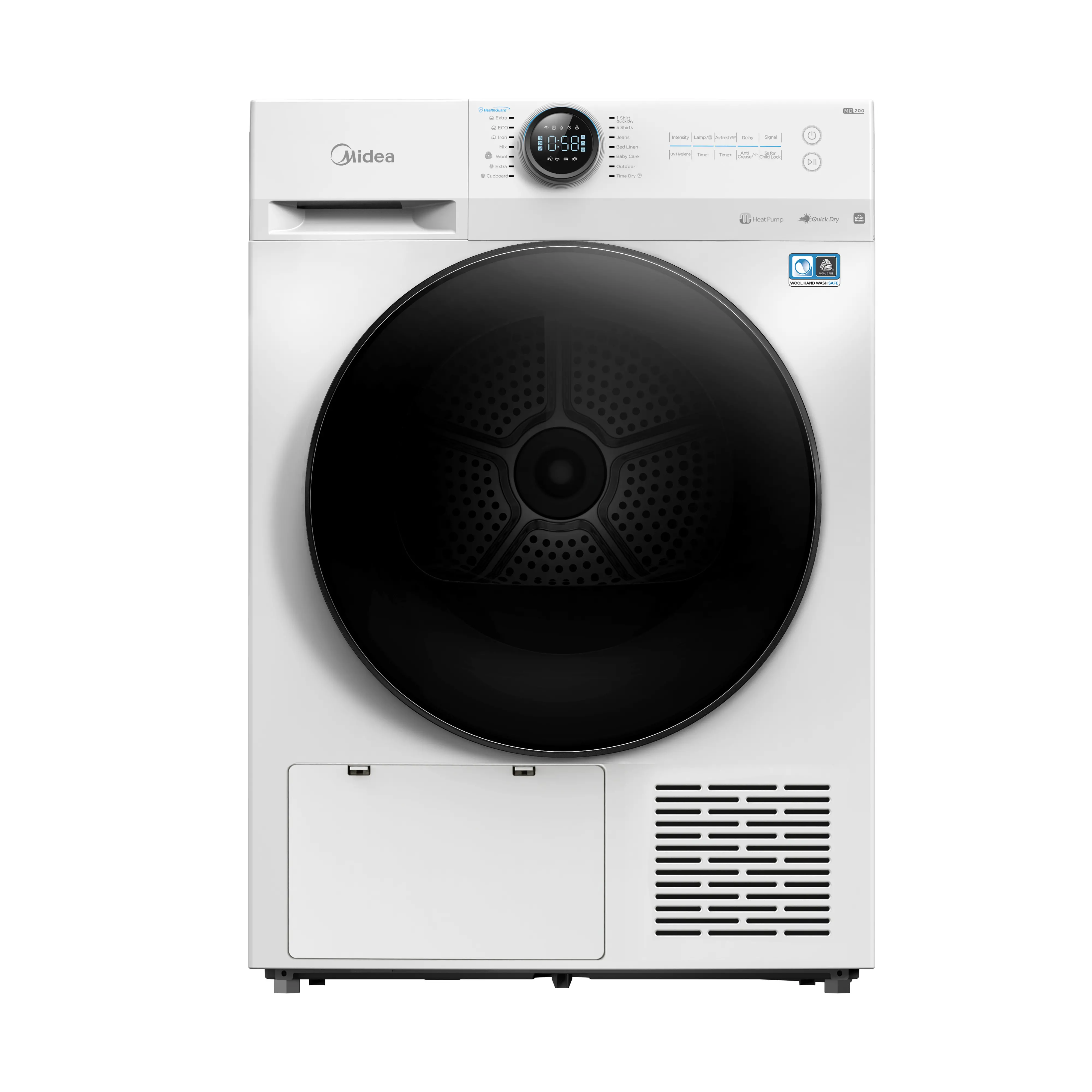 Midea MD200H90WB/W-UK - White 9KG Heat Pump Tumble Dryer - C Energy