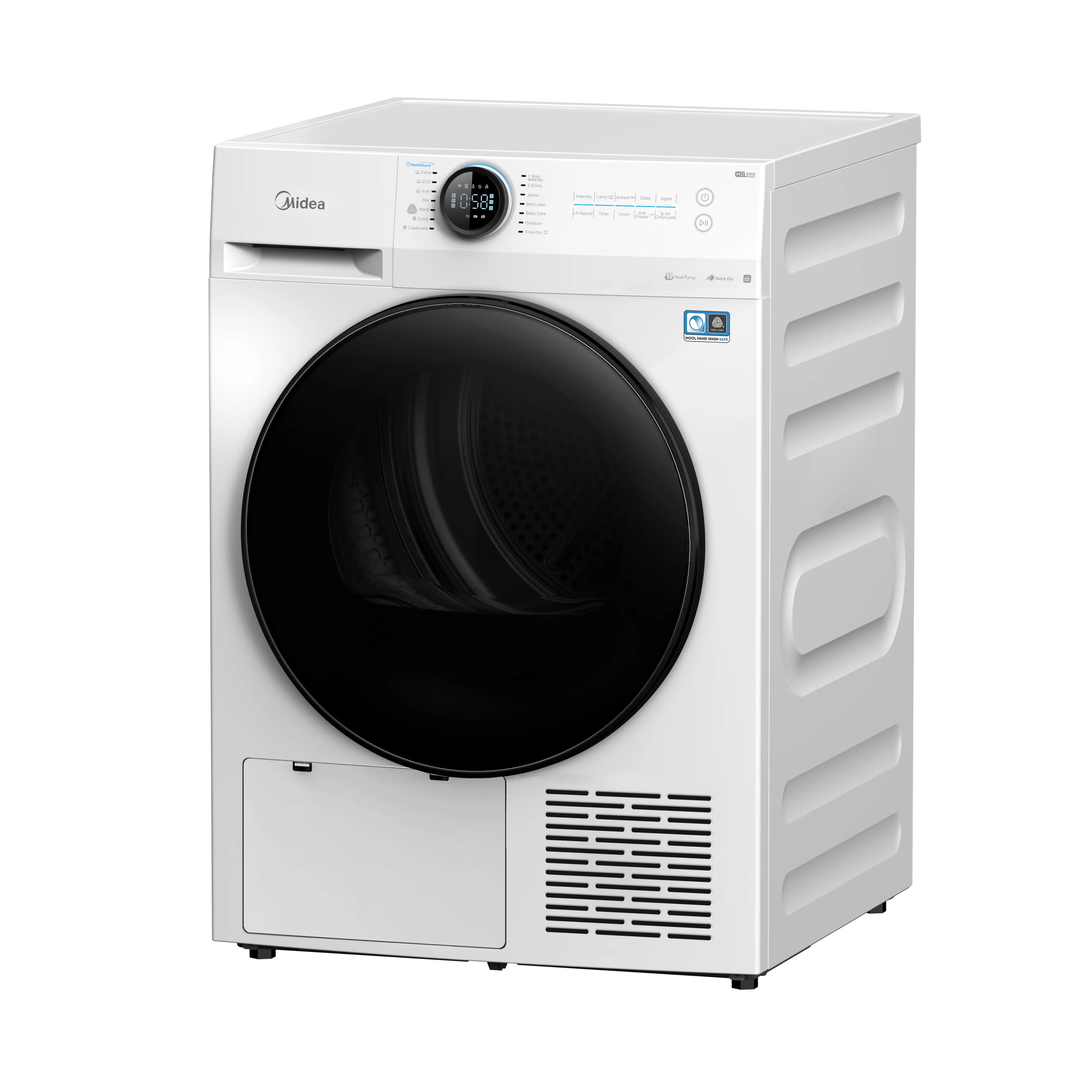 Midea MD200H90WB/W-UK - White 9KG Heat Pump Tumble Dryer - C Energy - Image 2