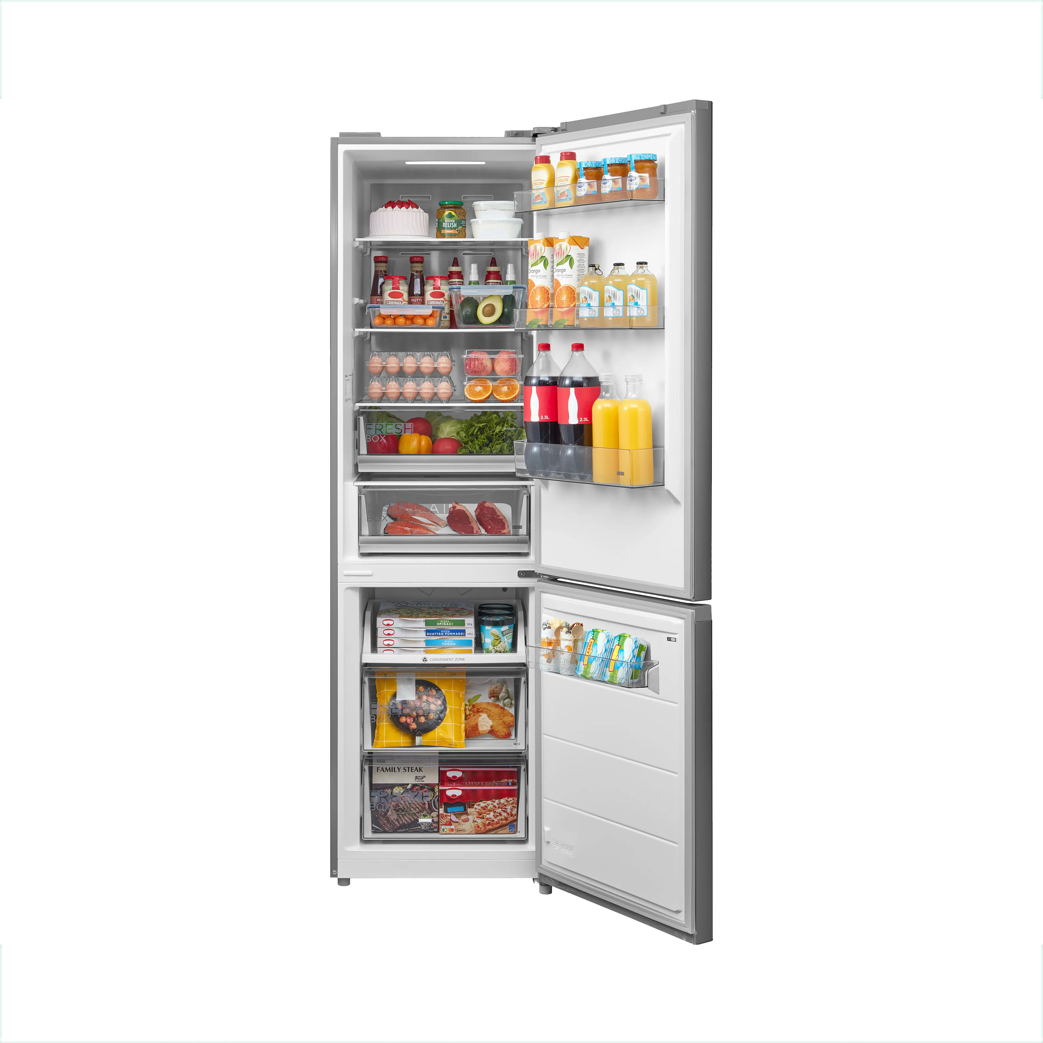 Midea MDRB521MGB02 - Inox Fridge Freezer - 310L Total Capacity - B Energy Rating - Image 2