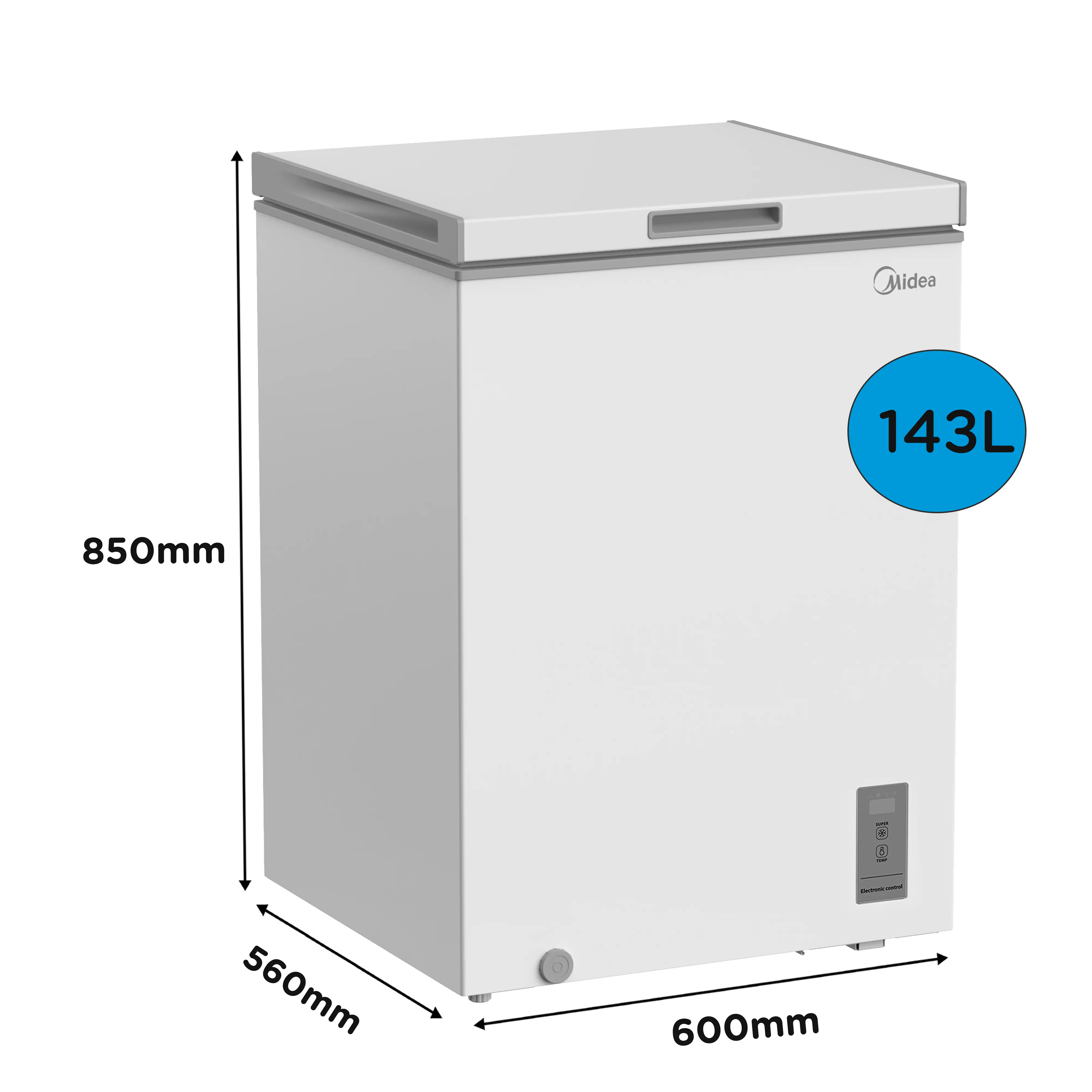 Midea MDRC211FZE01 - White Chest Freezer - 143L - E Energy Rating - Image 4