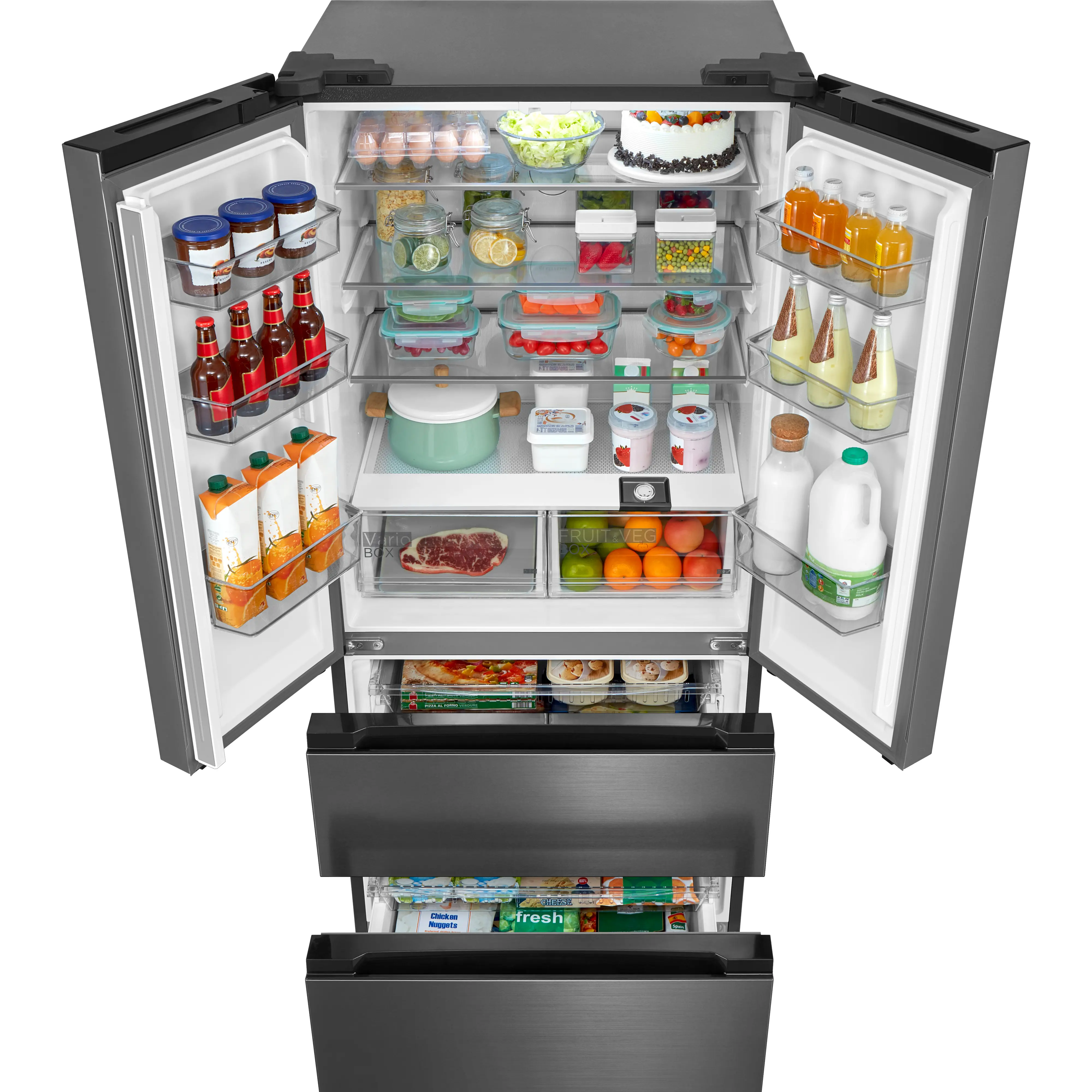 Midea MDRF692FIE46 - Inox 516L American Fridge Freezer - French Door & Freezer Drawer - No Frost - E Energy - Image 7
