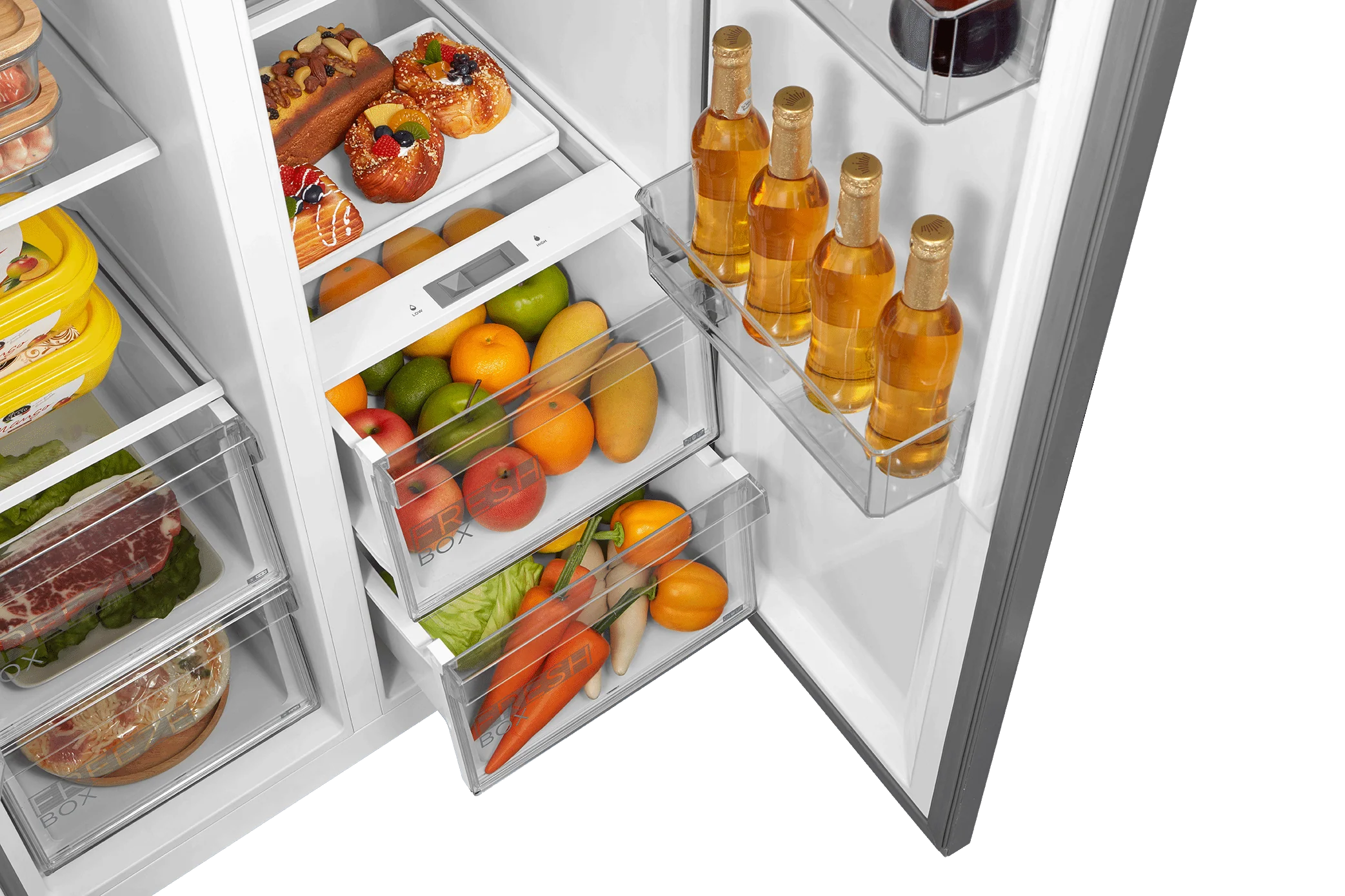 Midea MDRS619FIE46 - Inox American Fridge Freezer - 460L - E Energy Rating - Image 6