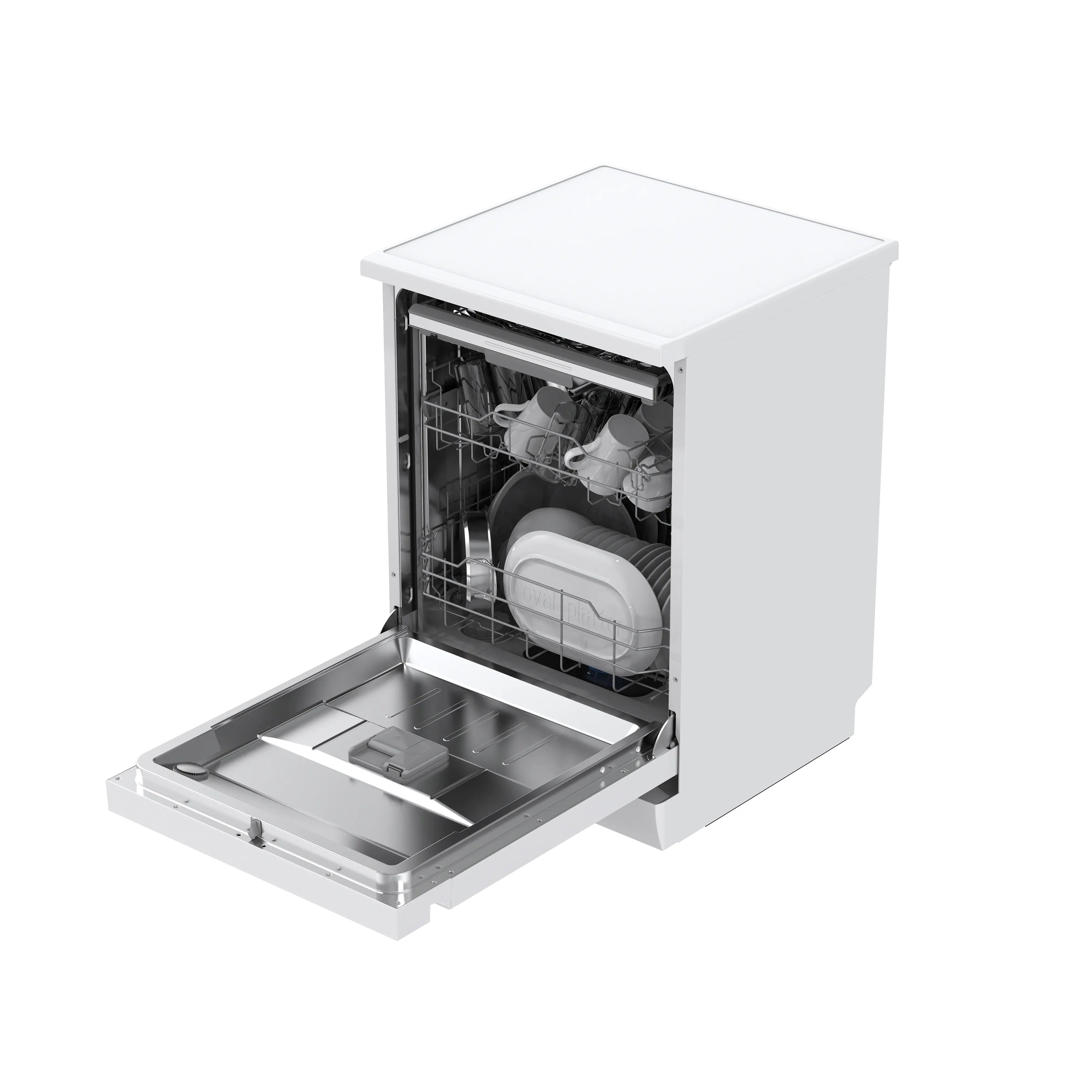 Midea MDWEF1433D(W)-WG-UK - White 14 Place Freestanding Dishwasher - 60cm - C Rated - Image 4