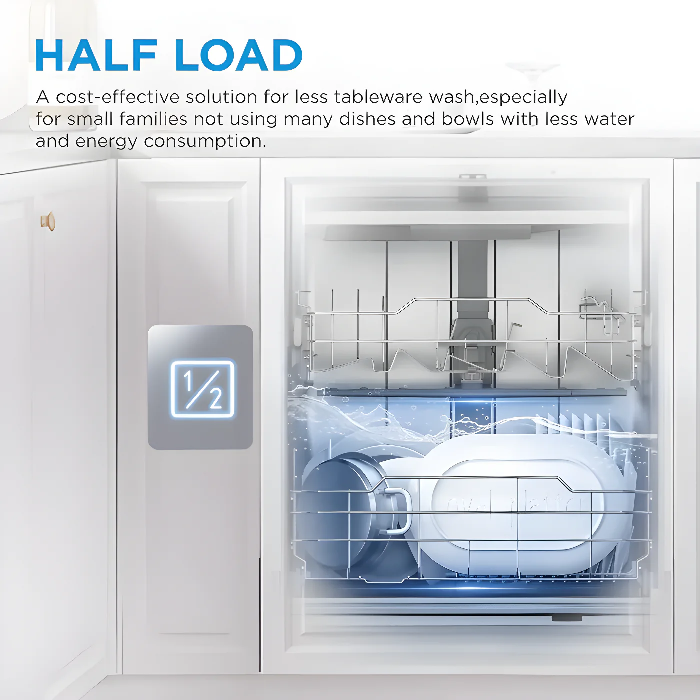 Midea MDWPF1433CXD-UK - 14 Place Settings Freestanding Dishwasher - C Energy - Image 2