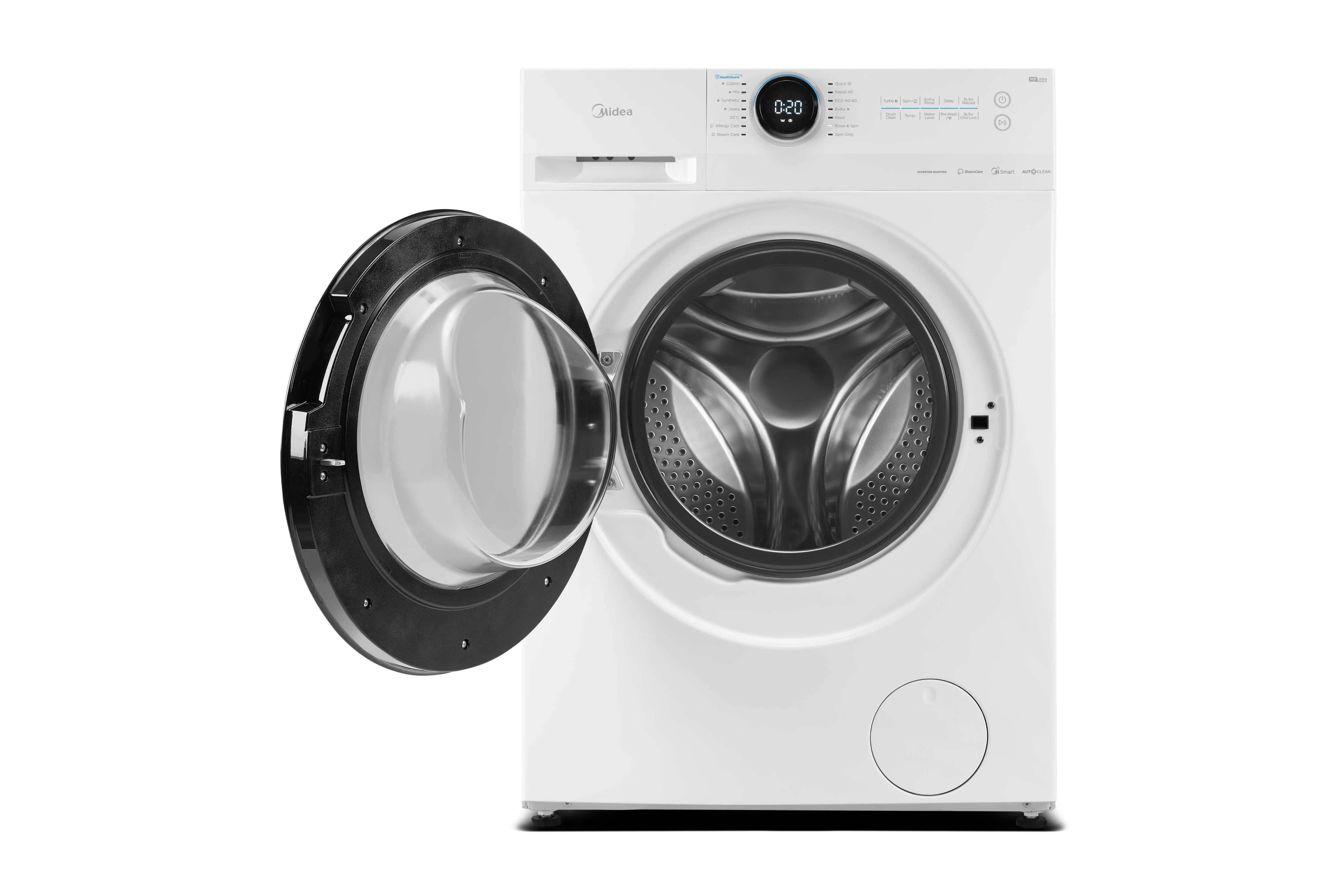 Midea MF20EW100WB - Wi-Fi Connected - White 10KG Washing Machine - 1400 RPM - A energy - Image 3
