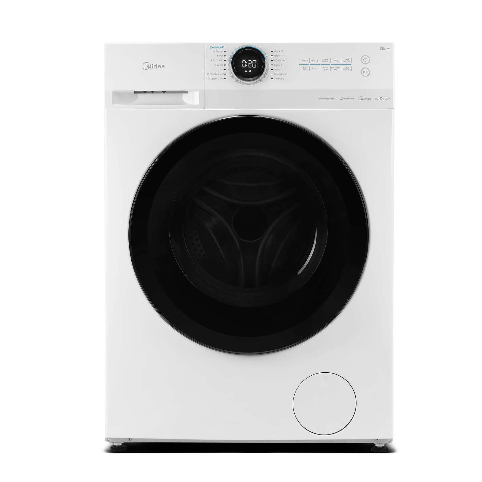 Midea MF20EW80WB - White 8KG Washing Machine - 1400 RPM - A Energy - Image 4