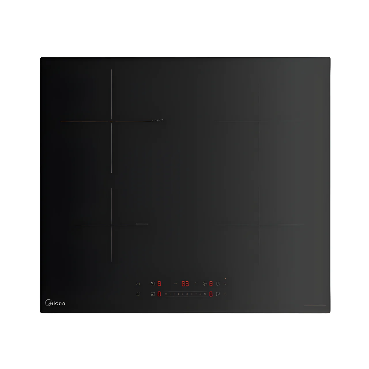 Midea MIH744E325GK - Black 60cm Induction Hob - 4 Zones - Built-In