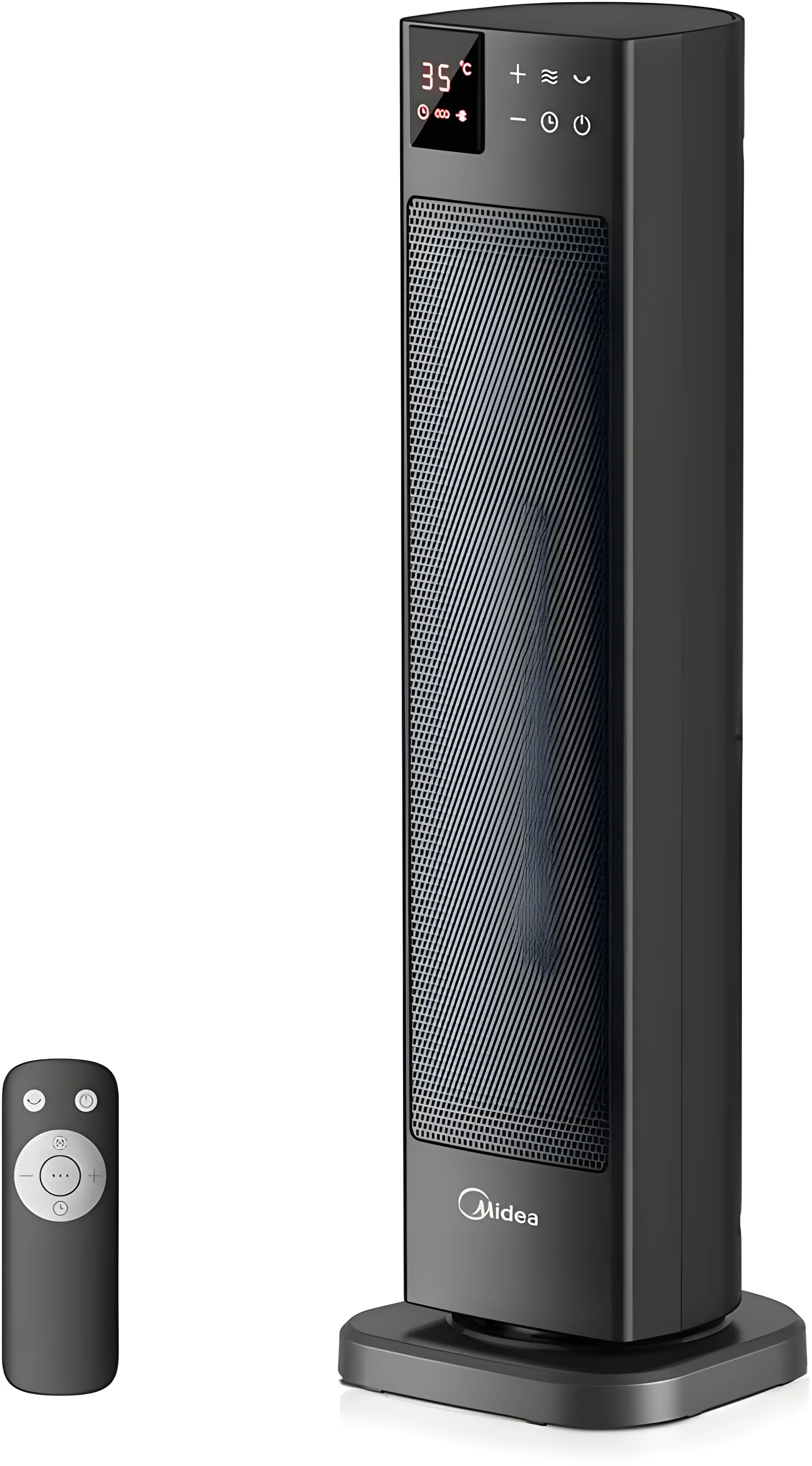 Midea MTH201ERB - Black 2000W PTC Tower Heater - 3 Modes, 24H Timer, Remote Control