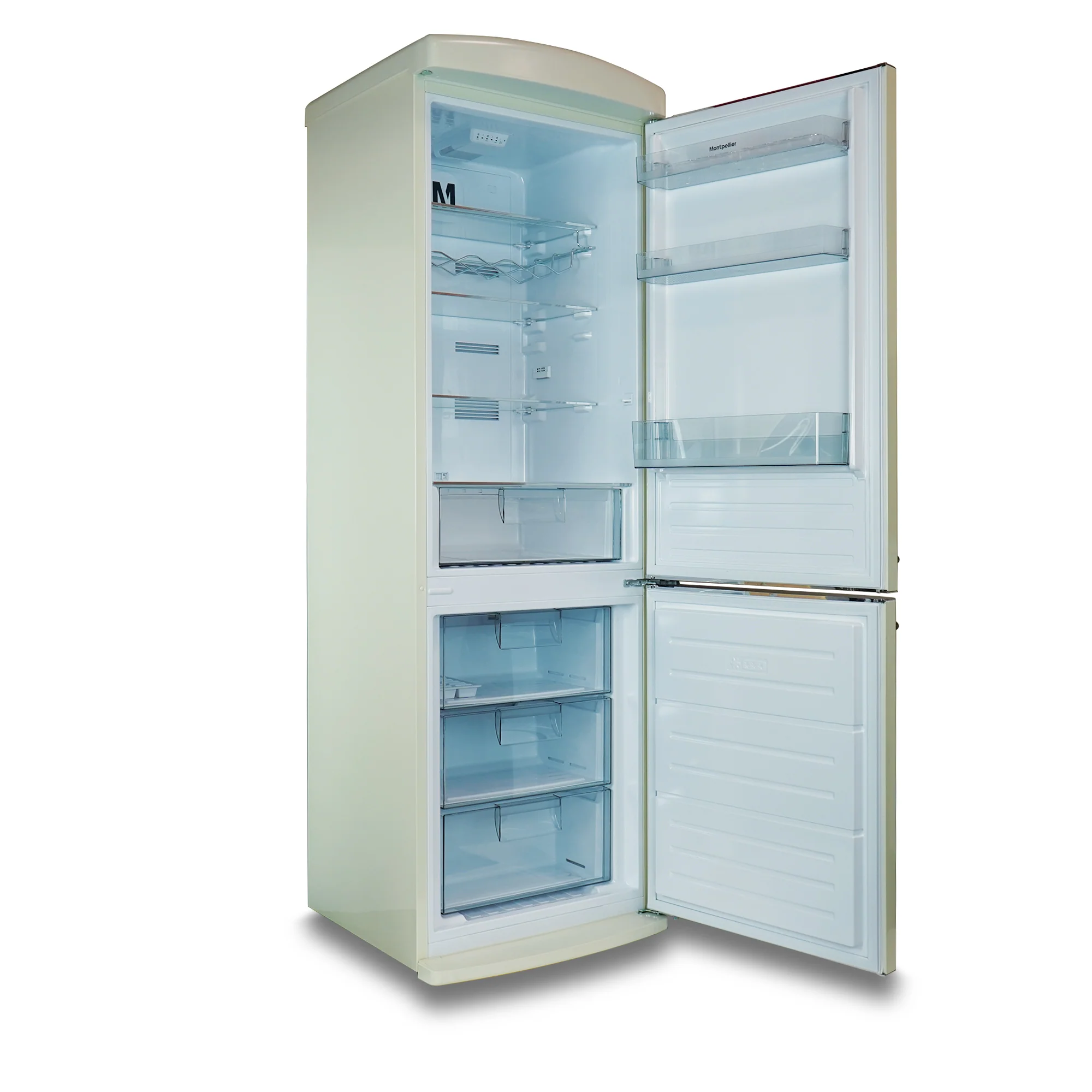 Montpellier MAB190C - Retro Cream Fridge Freezer - 295L - E Energy - Image 4