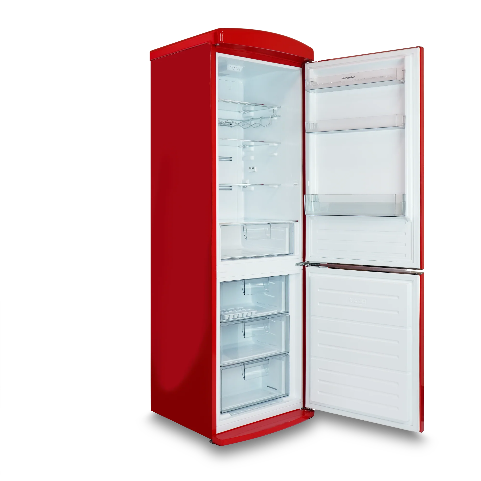 Montpellier MAB190R - Red Fridge Freezer - 295L - E Energy - Image 4