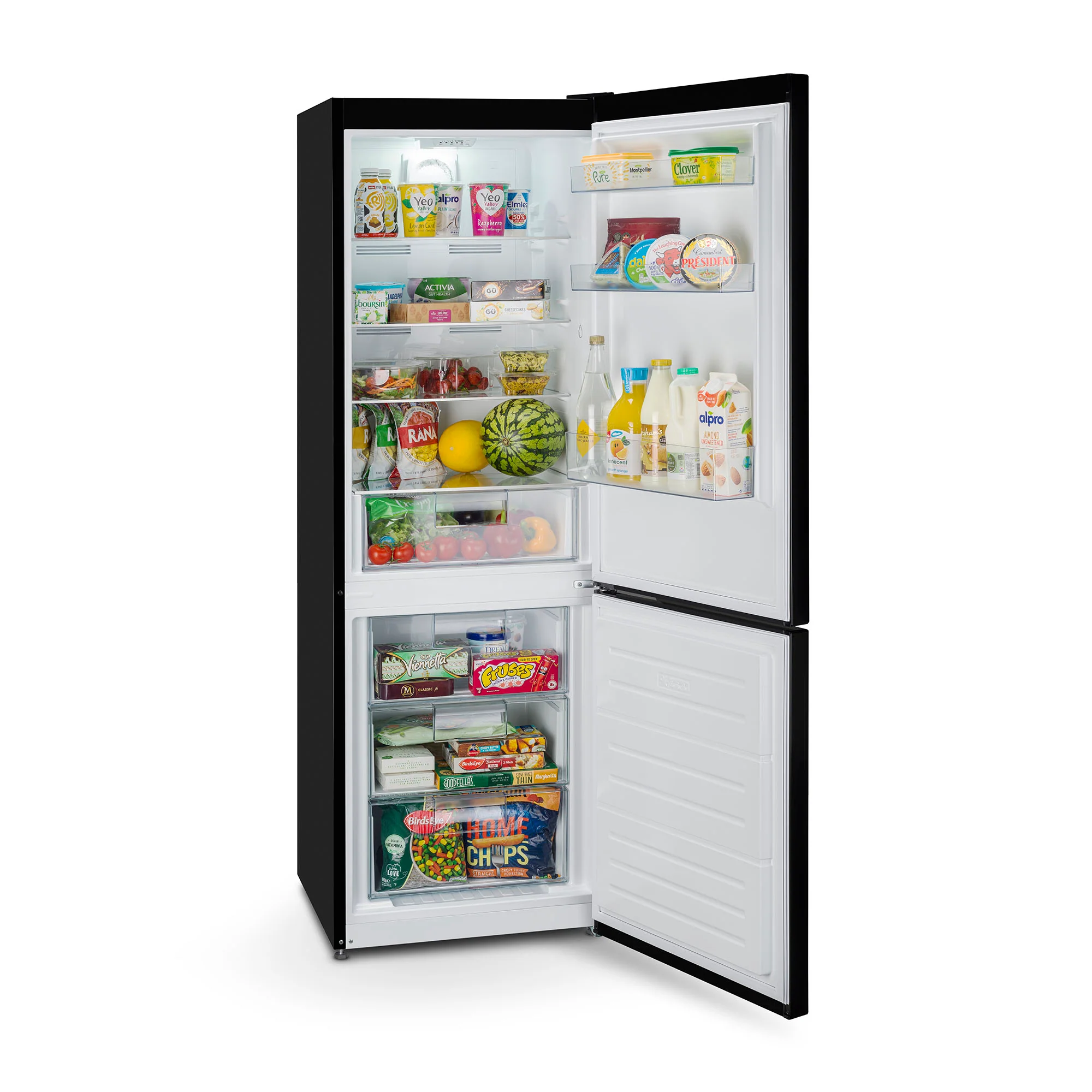 Montpellier MAB386EK - Black Retro No Frost Fridge Freezer - 395L Capacity - E Energy Rating - Image 4